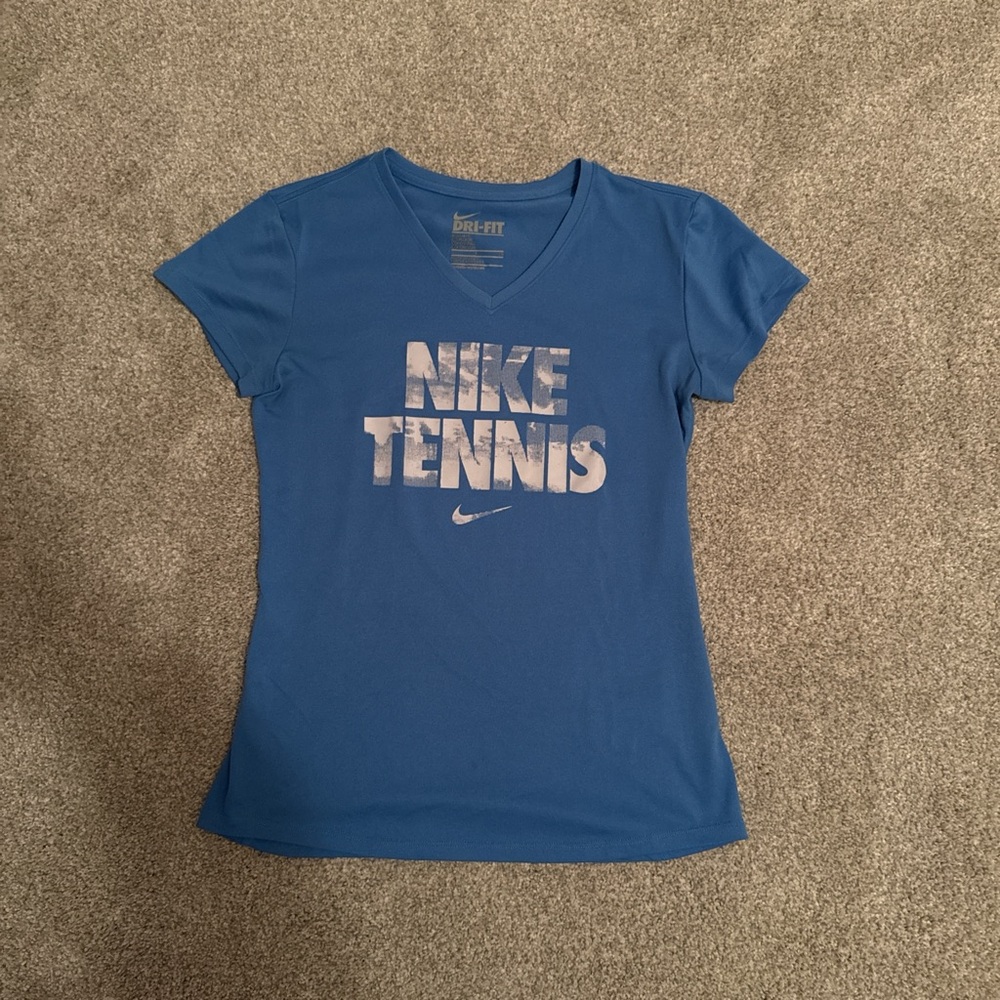 Nike Blue Tee with White Logo
